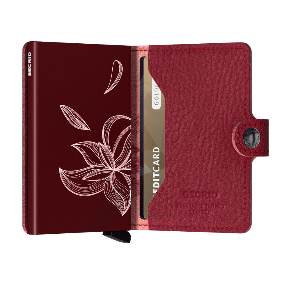 Secrid Mini Wallet - Stitch Magnolia Rosso