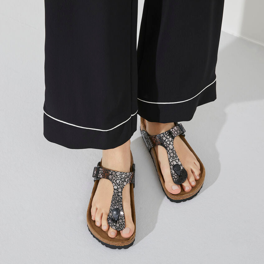 Birkenstock Gizeh Birko-Flor Metallic Stones - Black - Regular